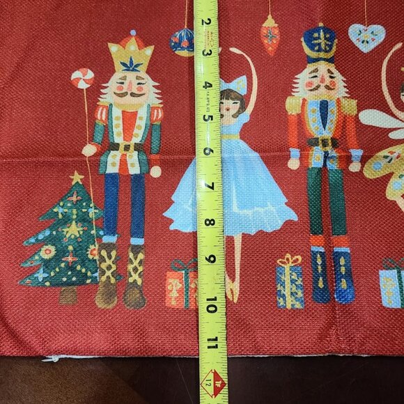 Nutcracker Christmas Pillow Cover Red Decorative Accent Case Xmas Holiday Decor - Picture 6 of 9